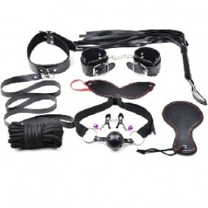 Bondage Kit 8 Pieces Great Quality Beginner Kit Black